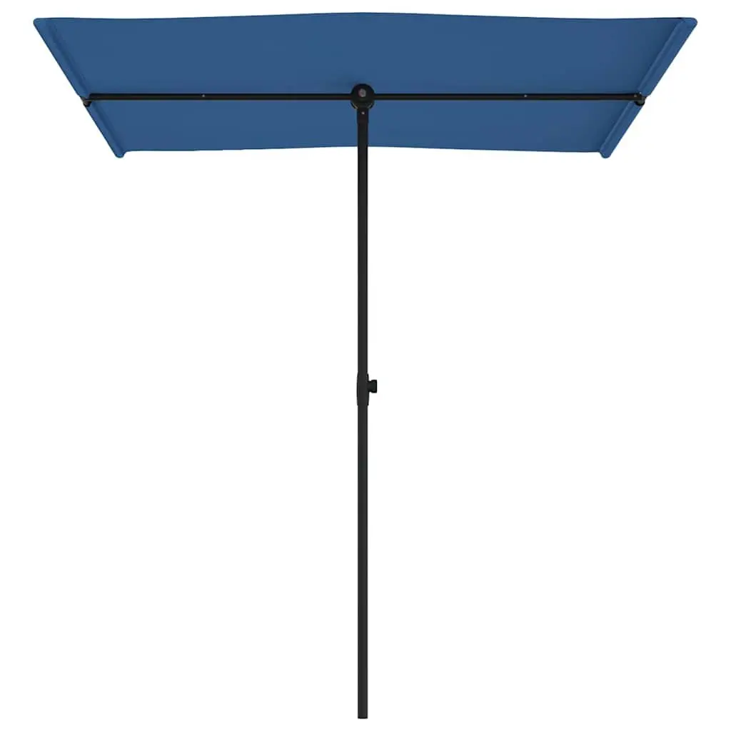 Garden Parasol Sun Shade Outdoor Umbrella 180x110 cm Rotating Canopy Azure Blue