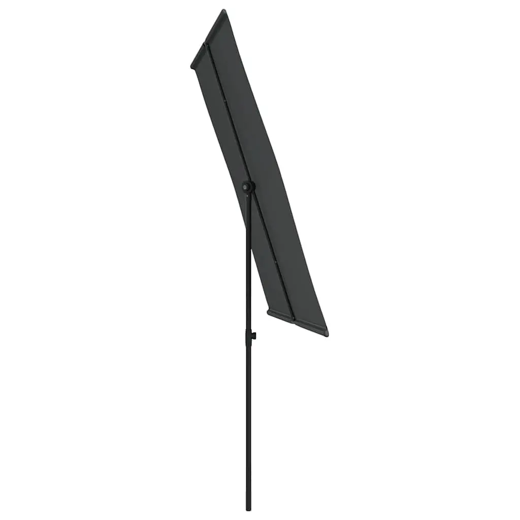 Garden Parasol Outdoor Umbrella 2x1.5m Anthracite