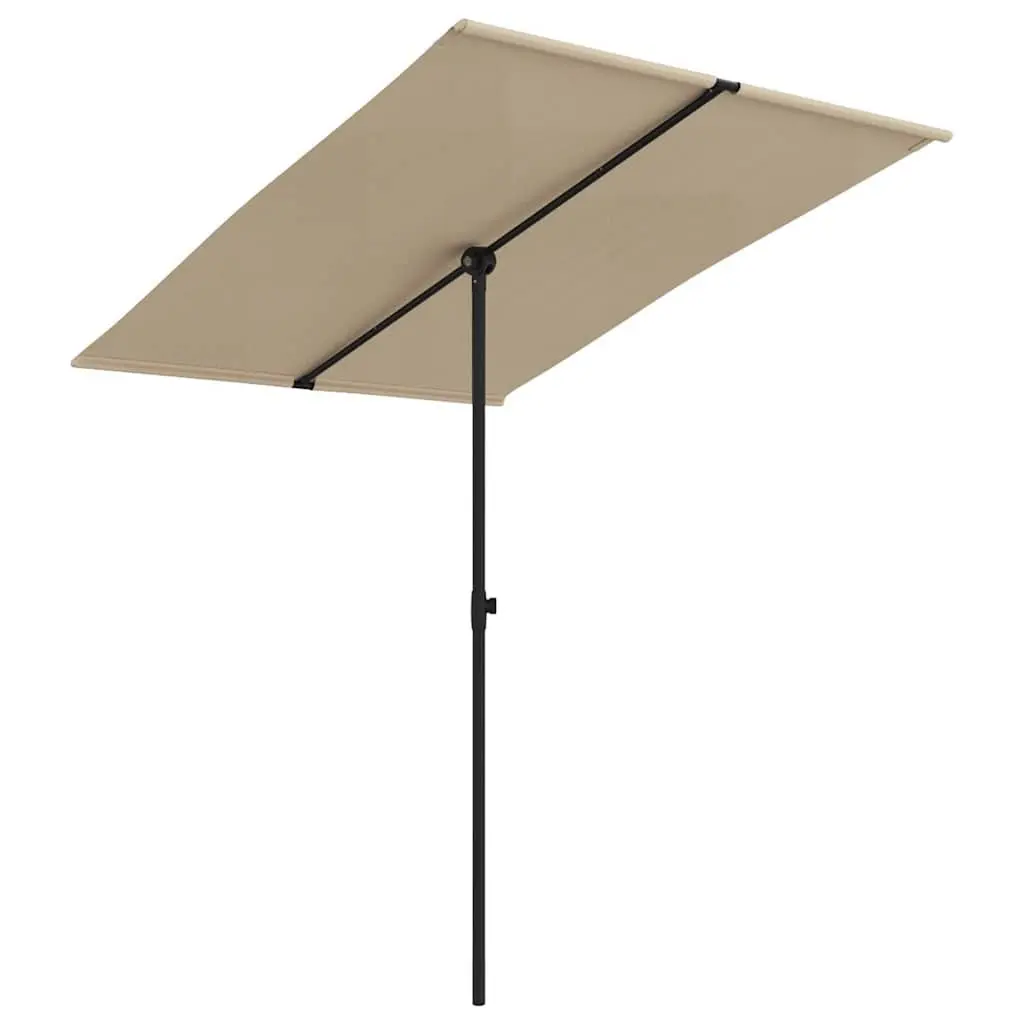 Garden Parasol Outdoor Sun Shade Umbrella 2x1.5m Taupe