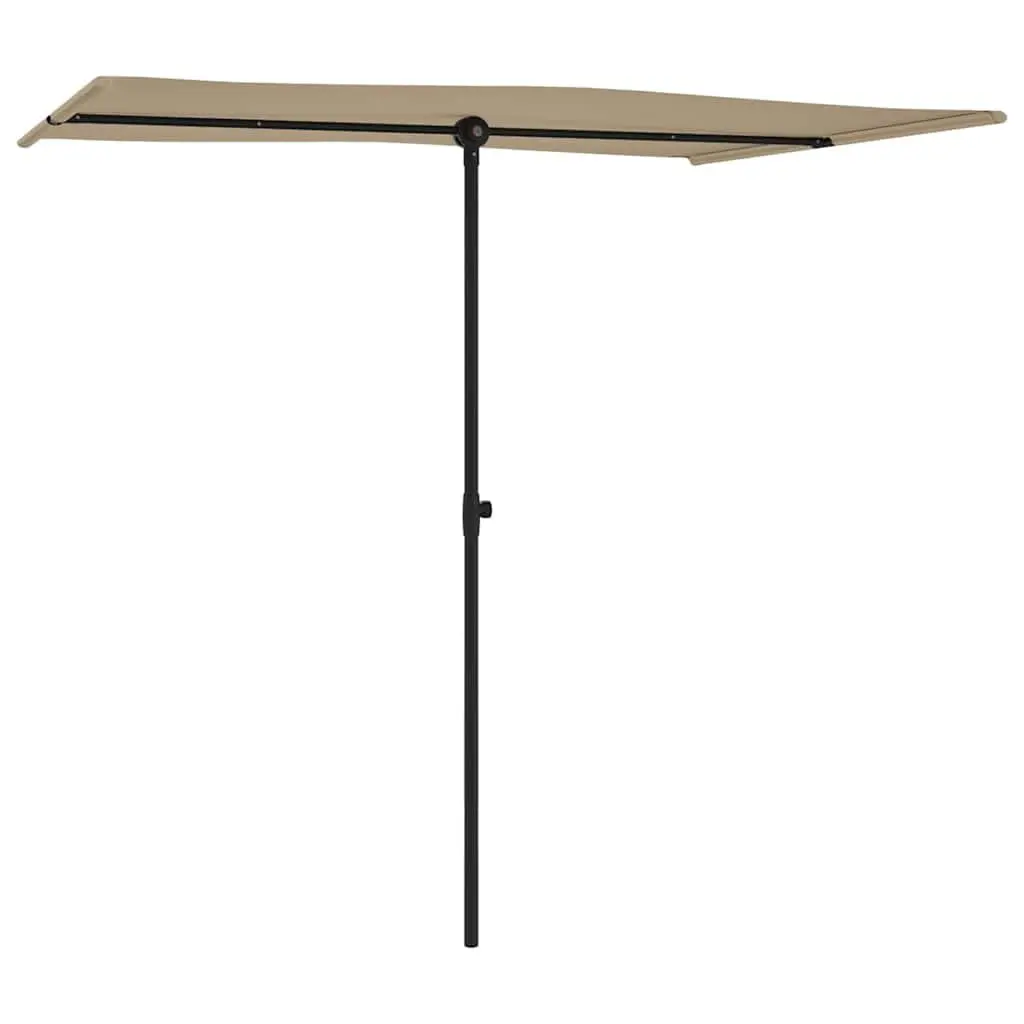 Garden Parasol Outdoor Sun Shade Umbrella 2x1.5m Taupe