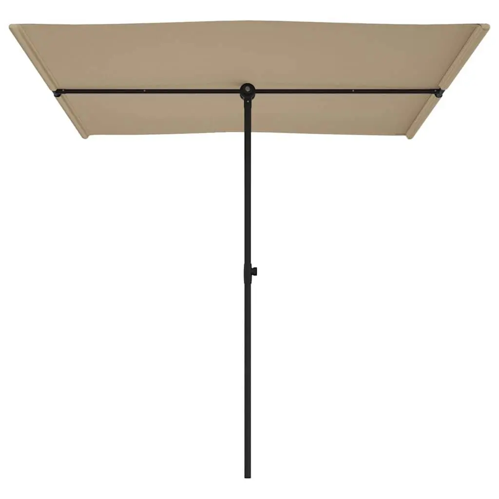 Garden Parasol Outdoor Sun Shade Umbrella 2x1.5m Taupe