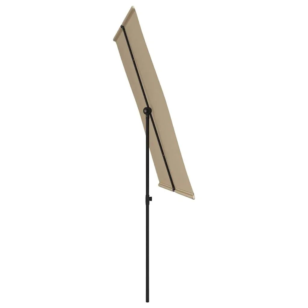 Garden Parasol Outdoor Sun Shade Umbrella 2x1.5m Taupe