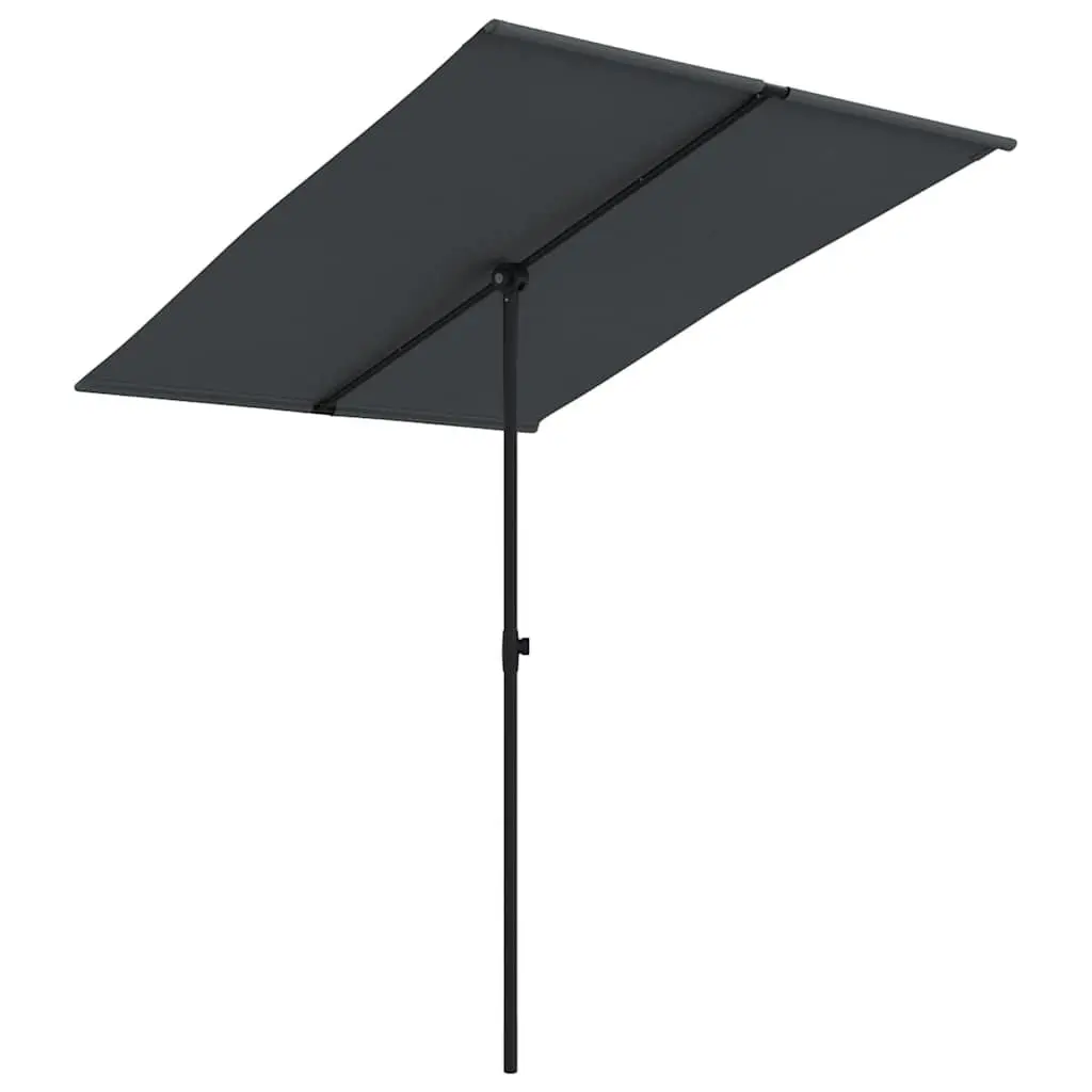Garden Parasol Outdoor Umbrella 2x1.5m Shade Canopy Flat Top Rotatable