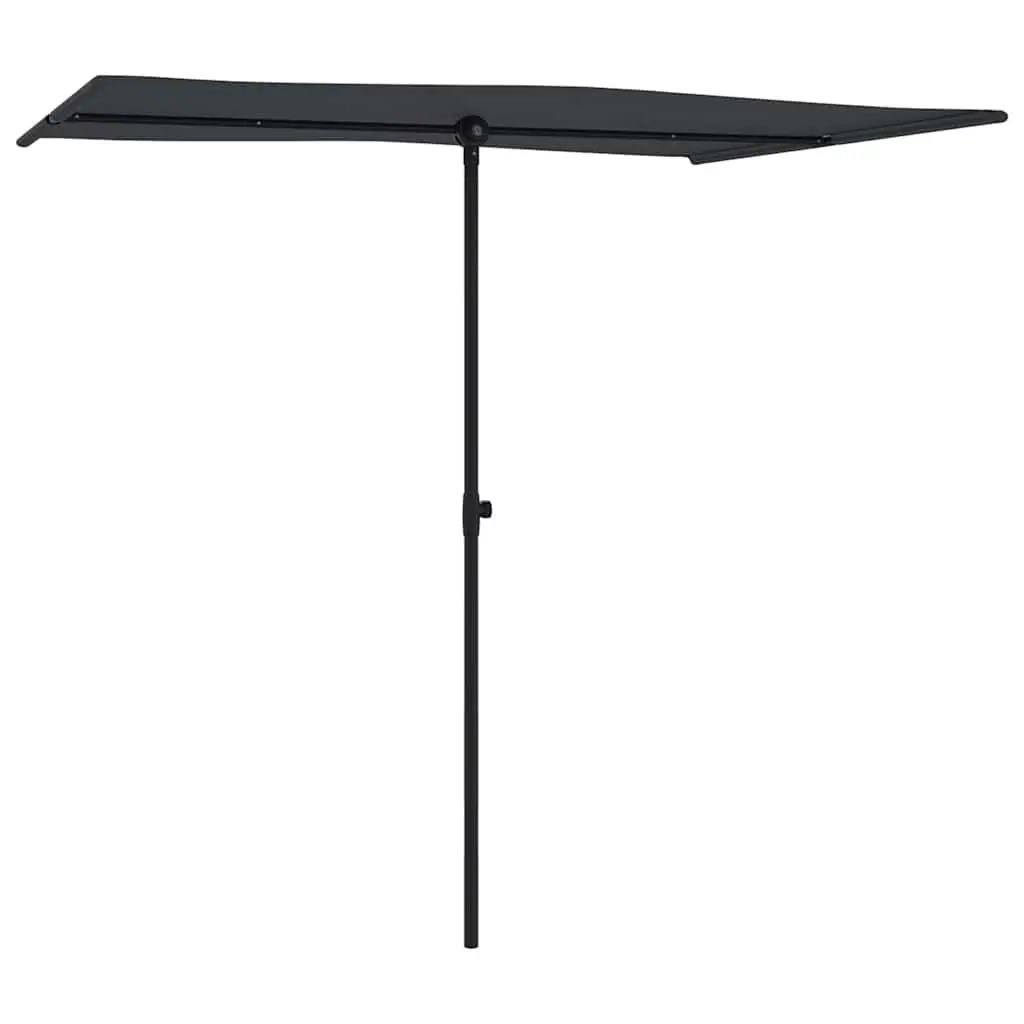 Garden Parasol Outdoor Umbrella 2x1.5m Shade Canopy Flat Top Rotatable