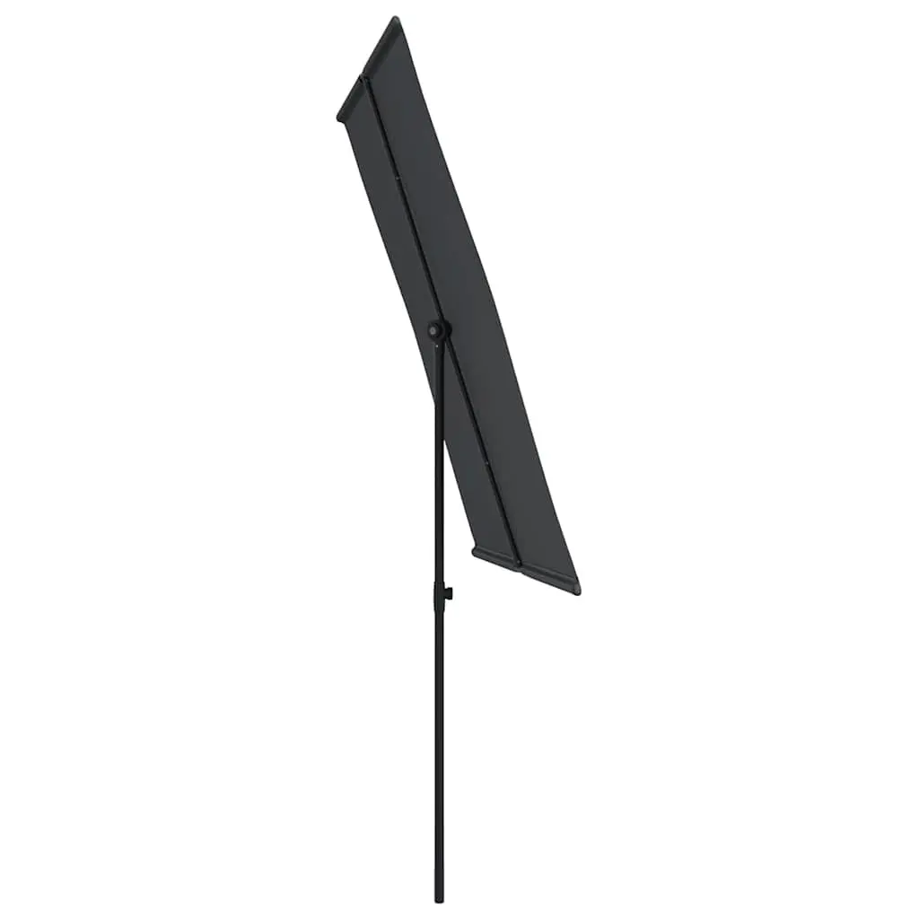 Garden Parasol Outdoor Umbrella 2x1.5m Shade Canopy Flat Top Rotatable