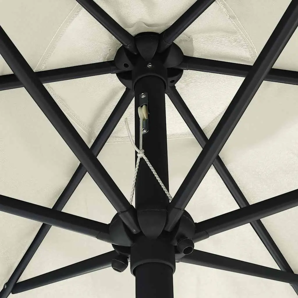Garden Parasol Outdoor Sunshade Umbrella 270x246cm Crank Mechanism White