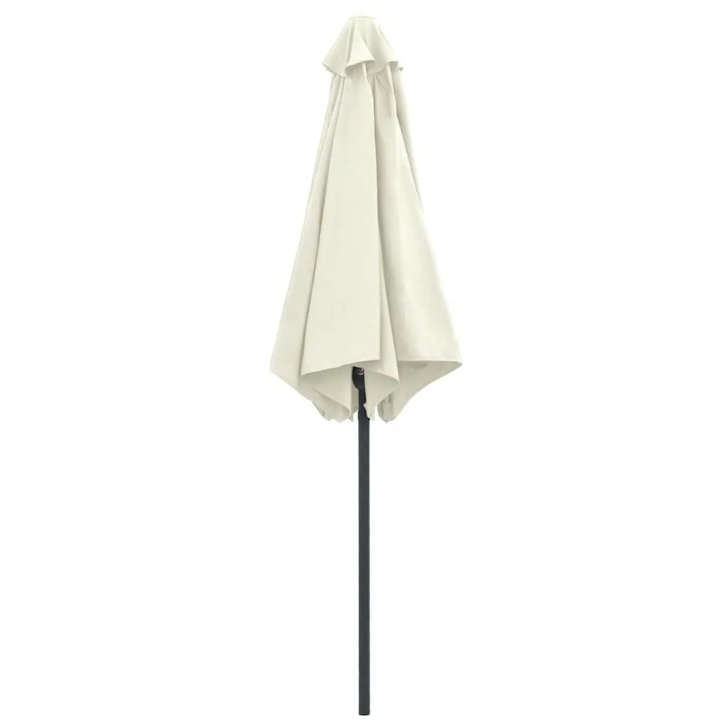 Garden Parasol Outdoor Sunshade Umbrella 270x246cm Crank Mechanism White