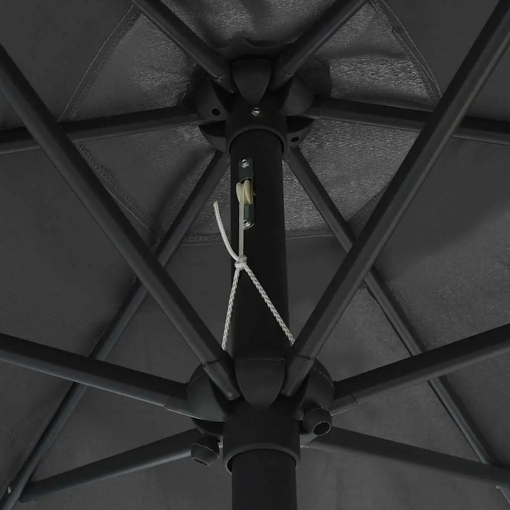 Garden Parasol Outdoor Shade Umbrella 270x246 cm Anthracite Crank Opening