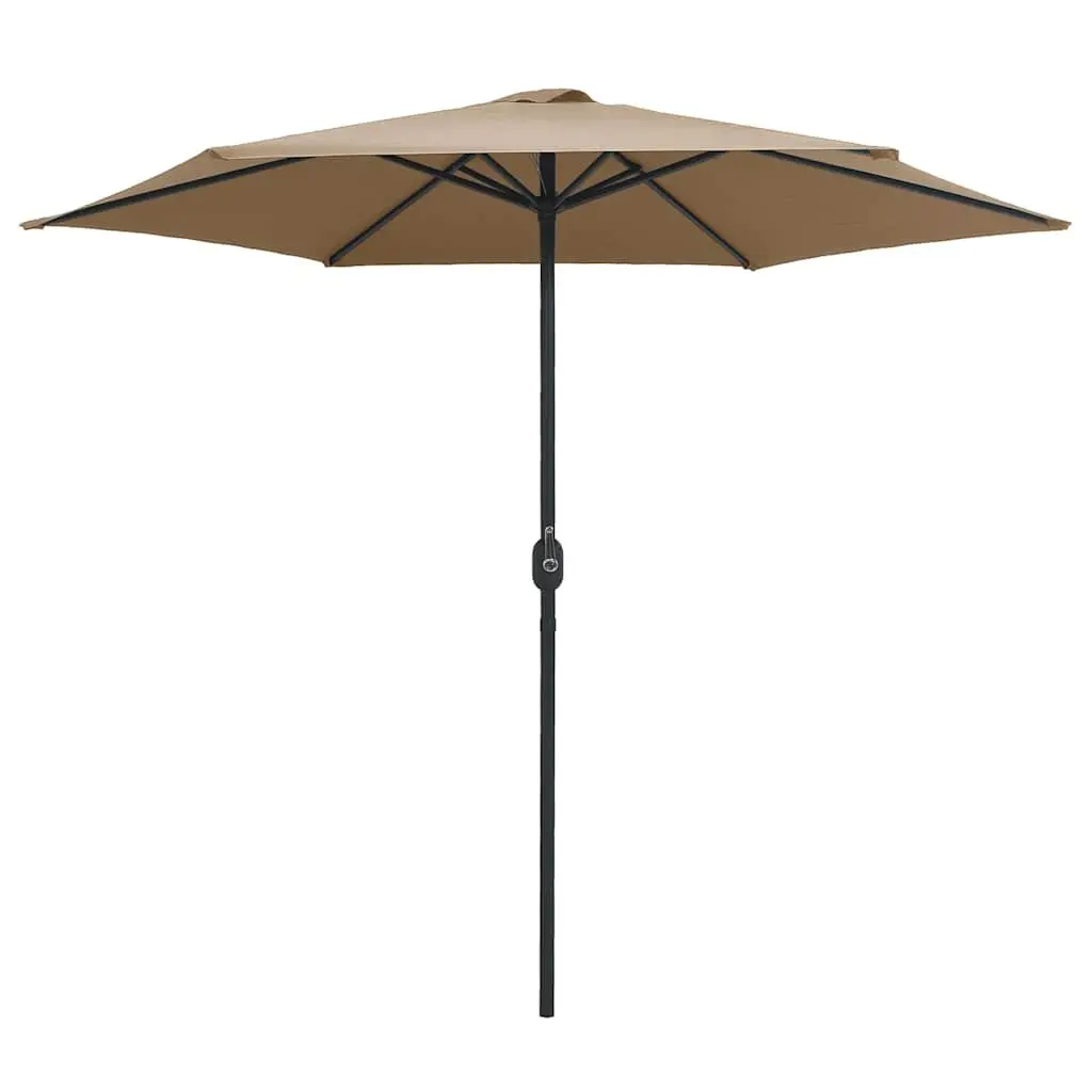 Garden Parasol Outdoor Umbrella 270x246cm Taupe Shade Patio Sun Protection
