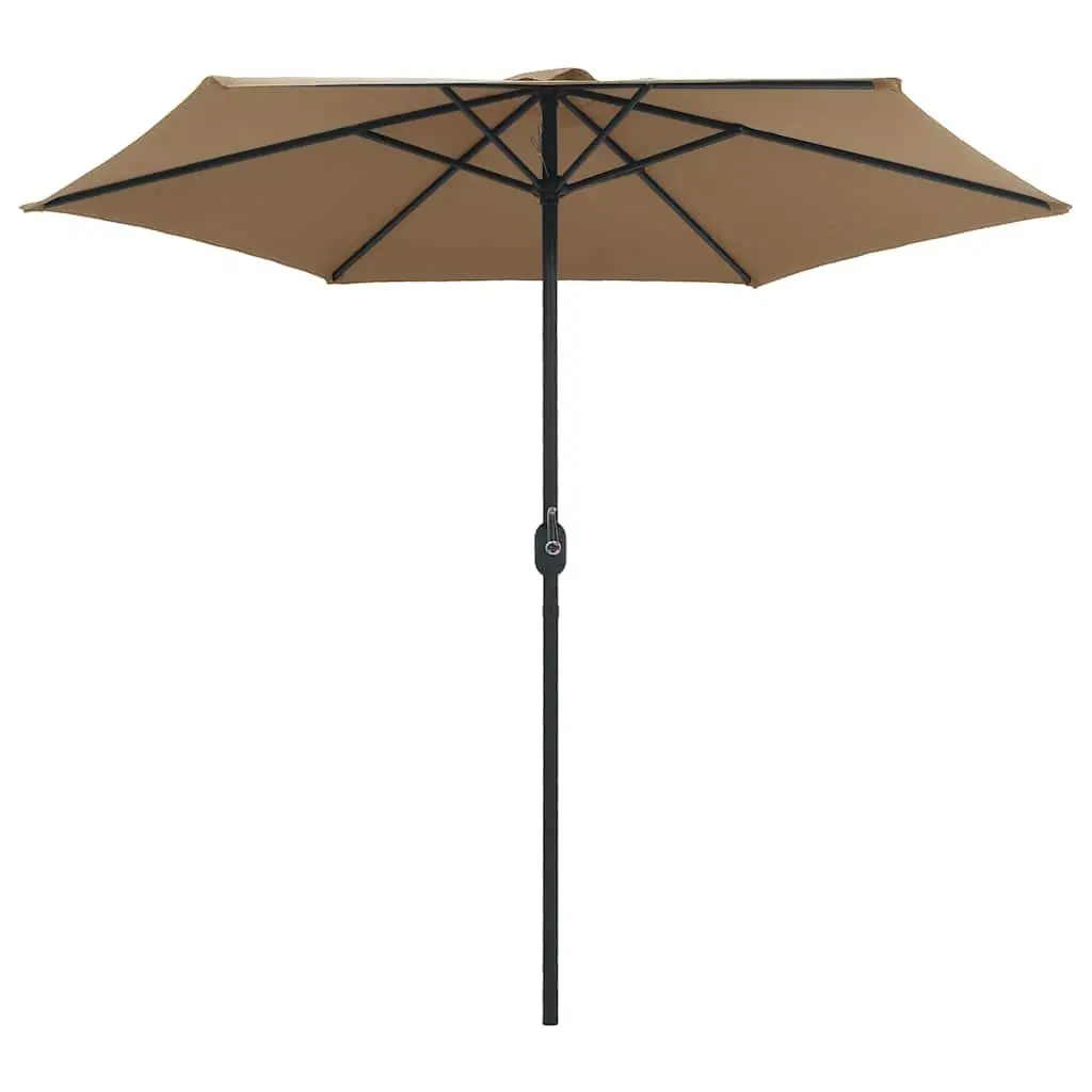 Garden Parasol Outdoor Umbrella 270x246cm Taupe Shade Patio Sun Protection