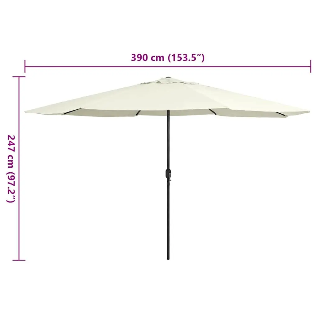 Garden Parasol Outdoor Umbrella 390cm White
