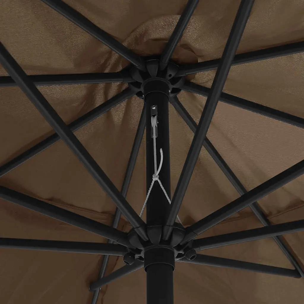 Garden Parasol Outdoor Use 390cm Taupe