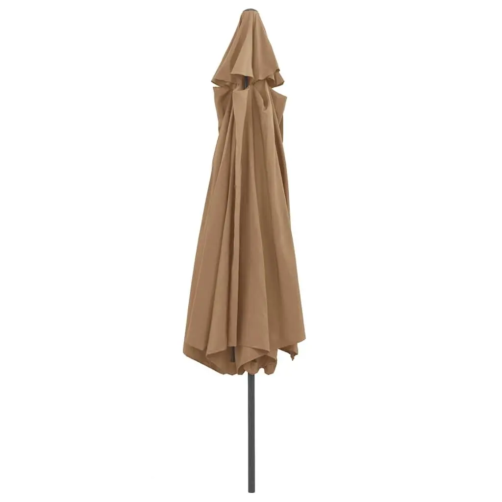 Garden Parasol Outdoor Use 390cm Taupe