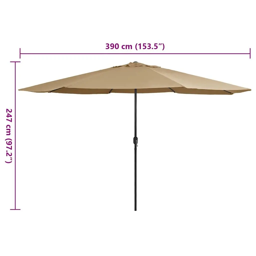 Garden Parasol Outdoor Use 390cm Taupe