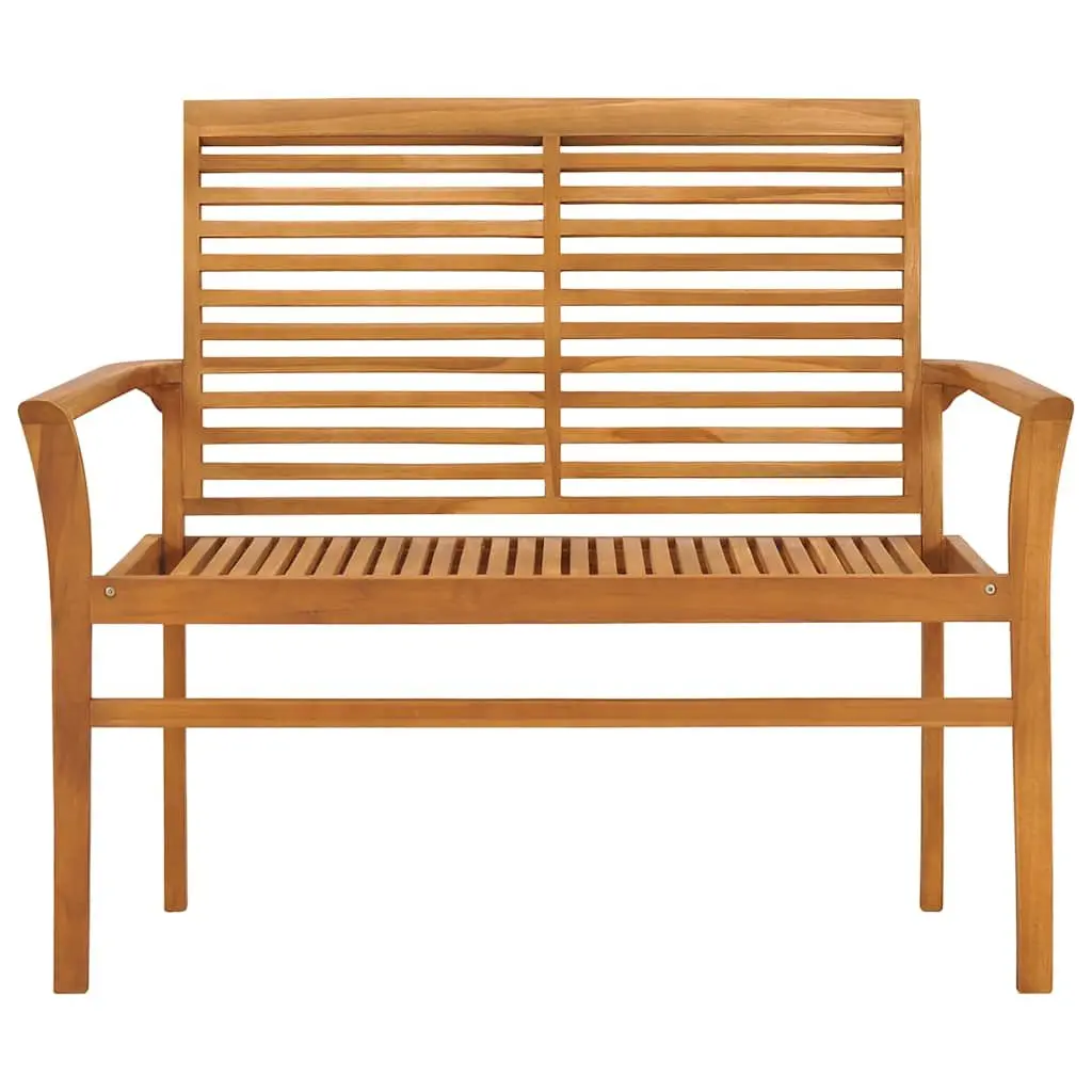 Outdoor Garden Bench 112cm Teak Wood Patio Seating Furniture Brown