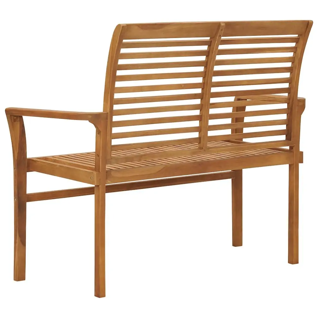 Outdoor Garden Bench 112cm Teak Wood Patio Seating Furniture Brown
