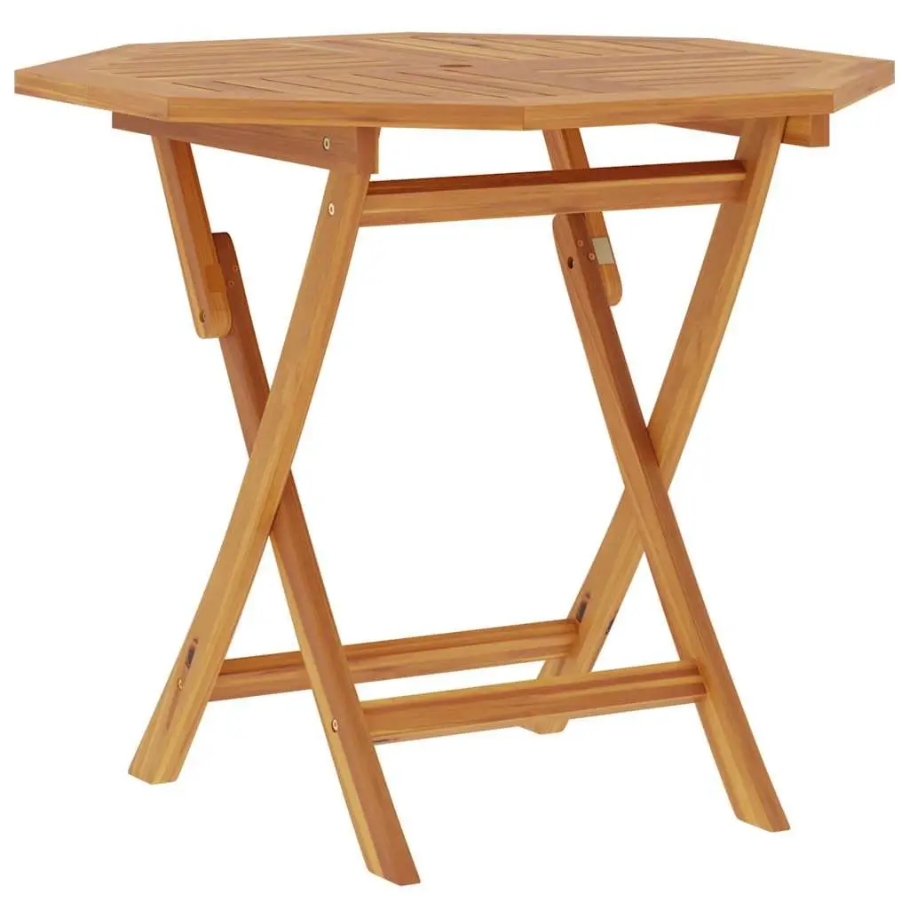 Folding Garden Dining Table 85x85x76cm Outdoor Patio Teak Wood Brown