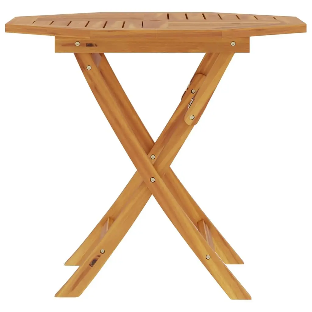 Folding Garden Dining Table 85x85x76cm Outdoor Patio Teak Wood Brown