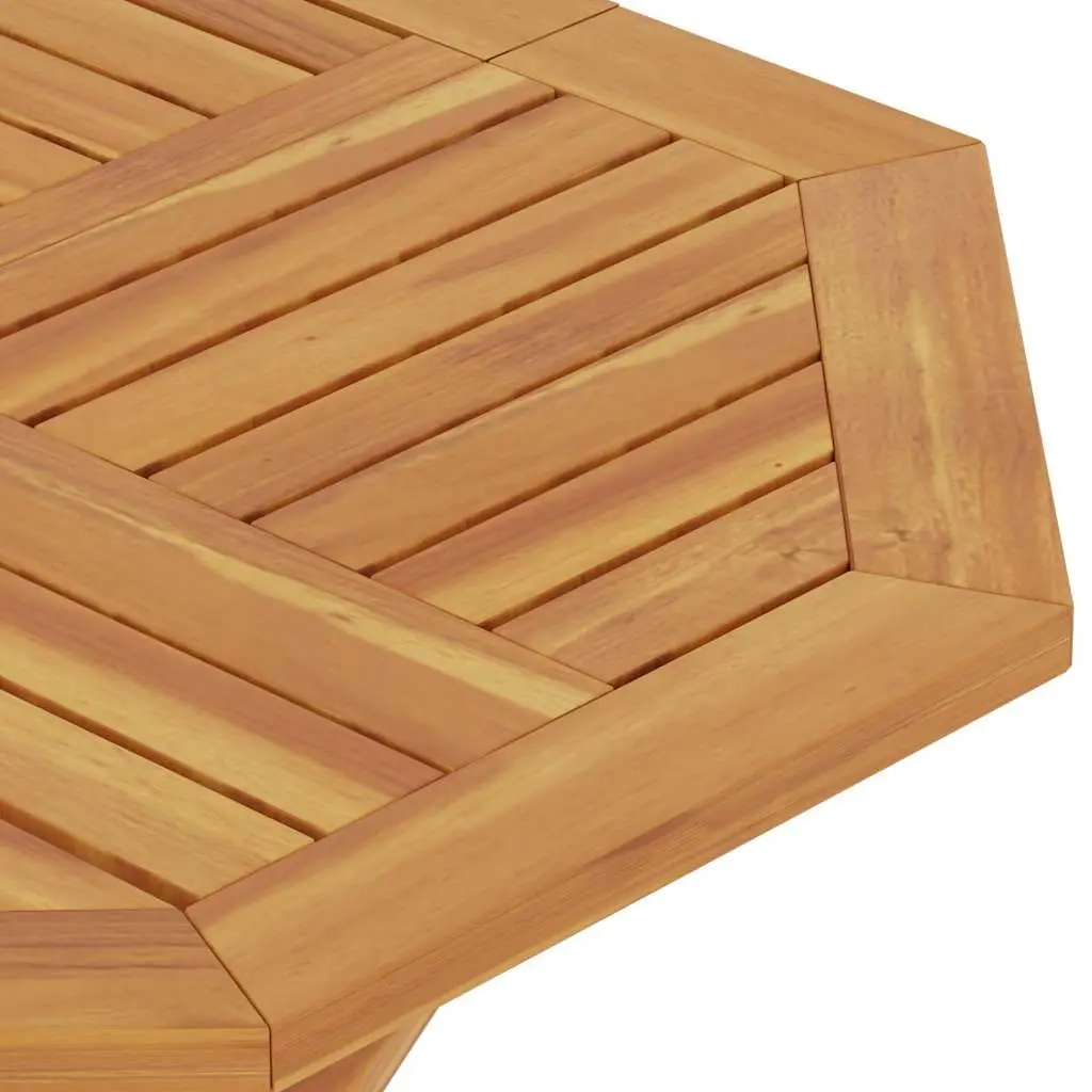 Folding Garden Dining Table 85x85x76cm Outdoor Patio Teak Wood Brown
