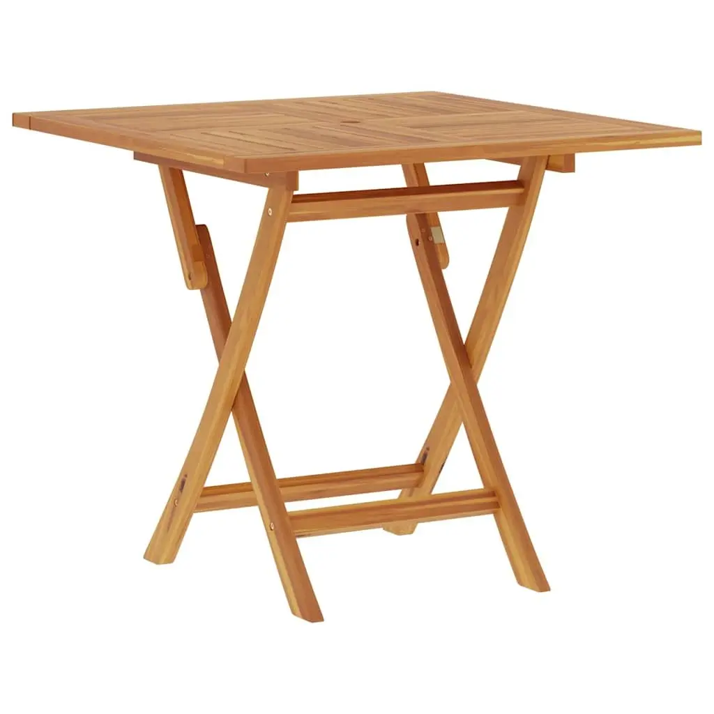 Folding Outdoor Dining Table 85x85x76 cm Brown Solid Teak Wood Garden Furniture