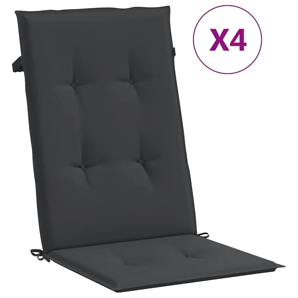 Highback Chair Cushions Outdoor Garden Patio 120x50x3 cm 4 Piece