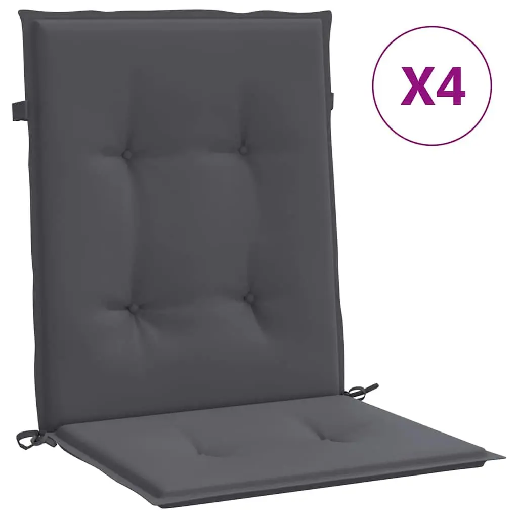 Lowback Chair Cushions 4 pcs Anthracite