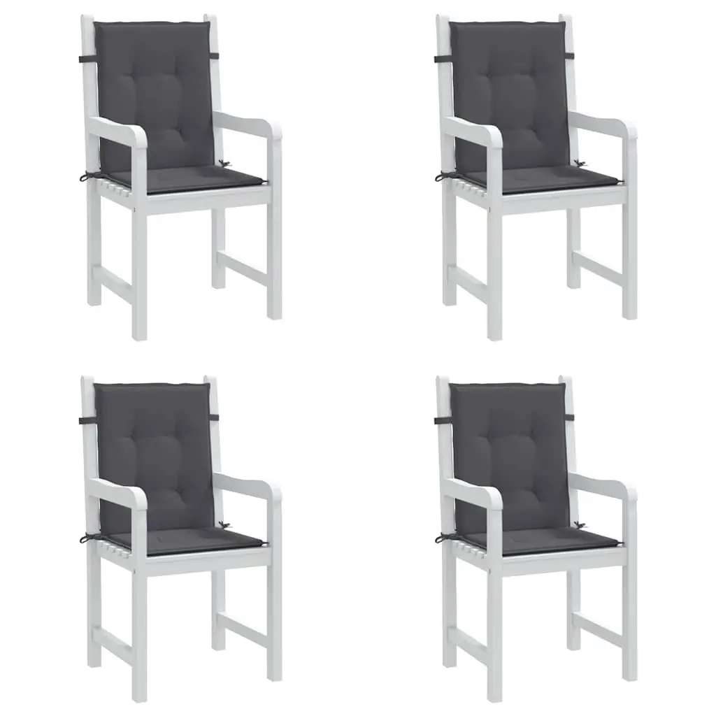 Lowback Chair Cushions 4 pcs Anthracite