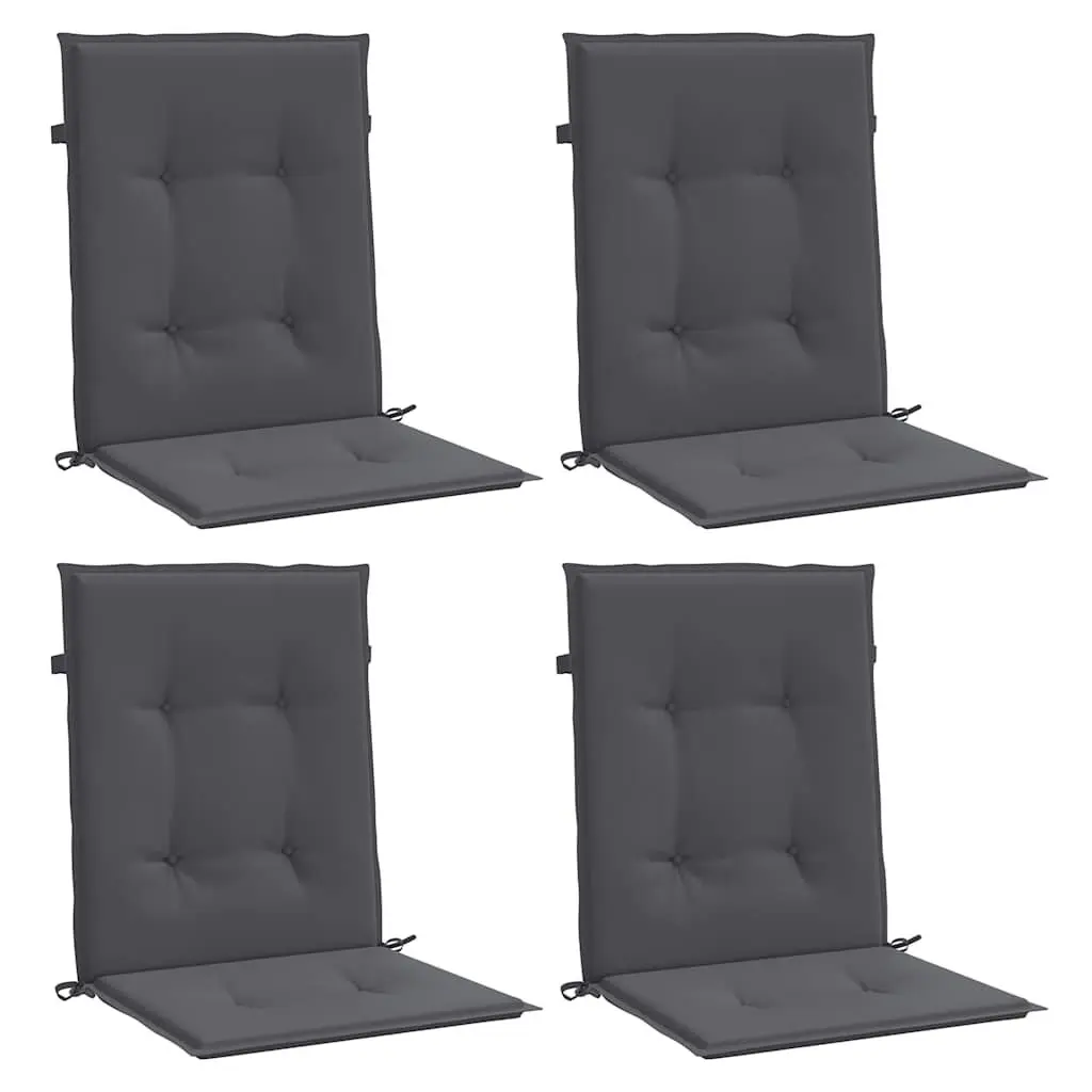 Lowback Chair Cushions 4 pcs Anthracite
