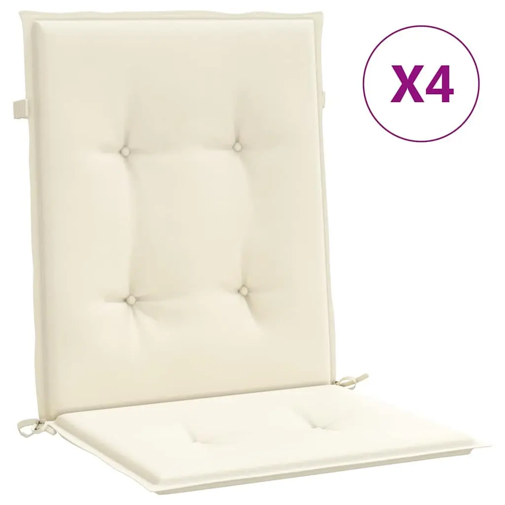 Cream Lowback Chair Cushions 4-Pack