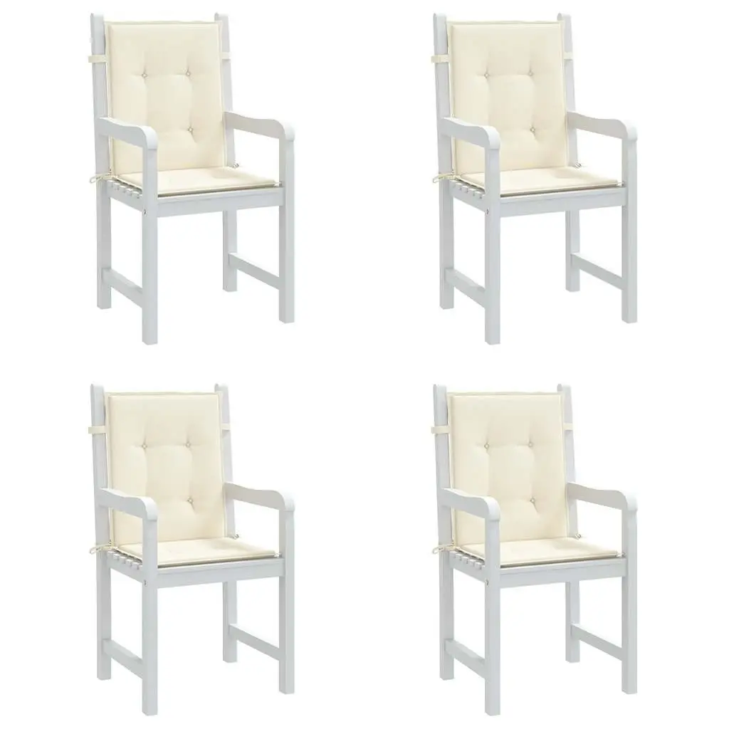 Cream Lowback Chair Cushions 4-Pack