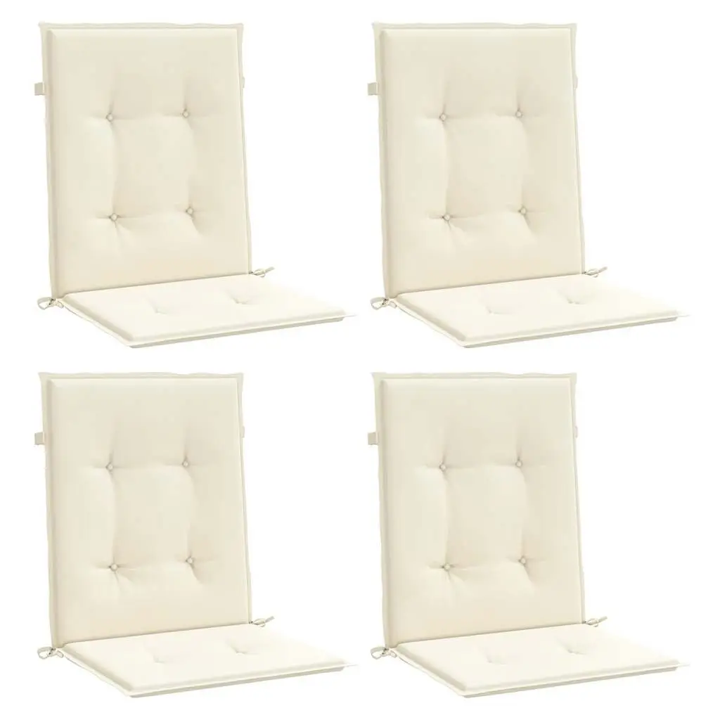 Cream Lowback Chair Cushions 4-Pack