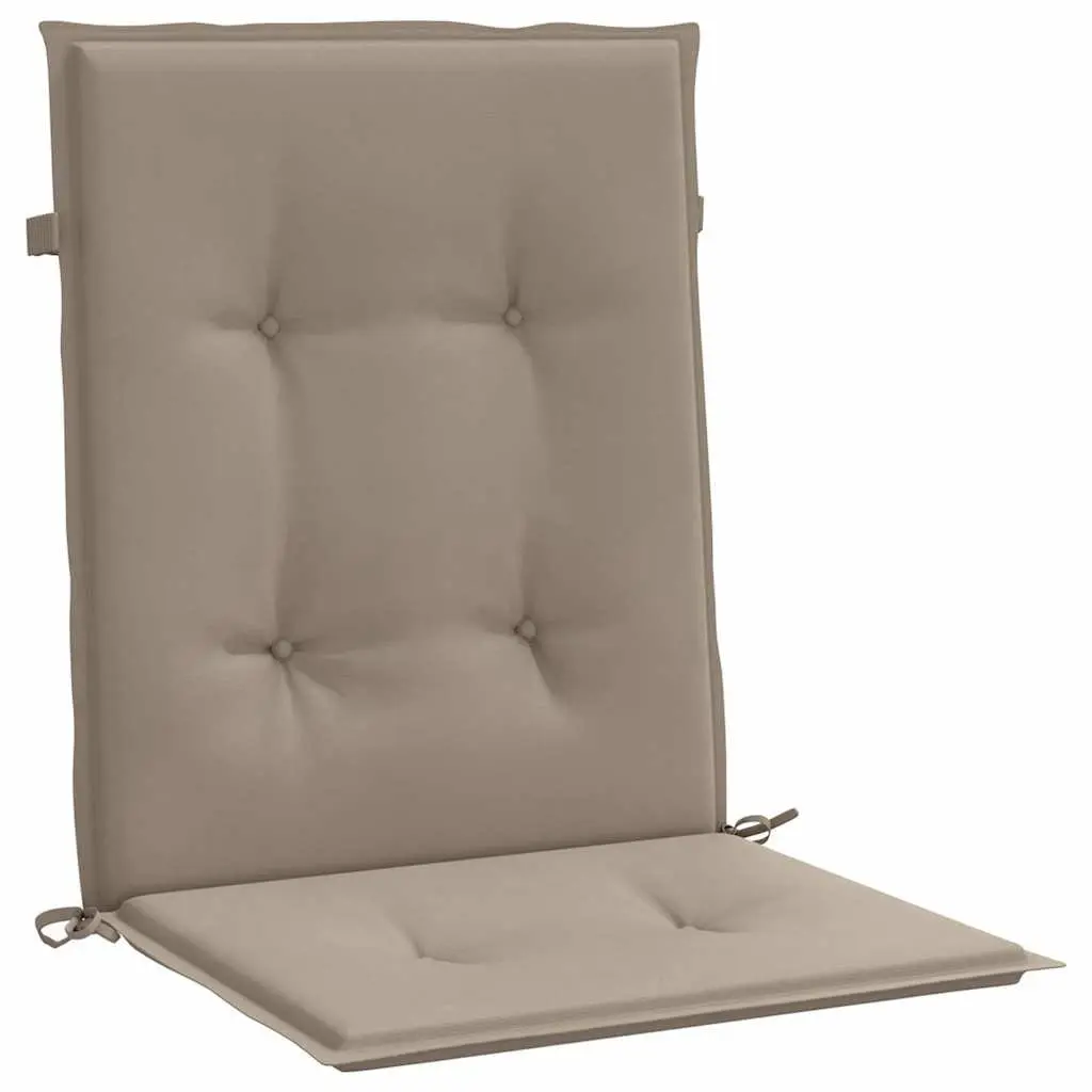 Lowback Chair Cushions Outdoor Garden Patio Seat Pad 100 x 50 x 3 cm Taupe 4 Piece Oxford Fabric