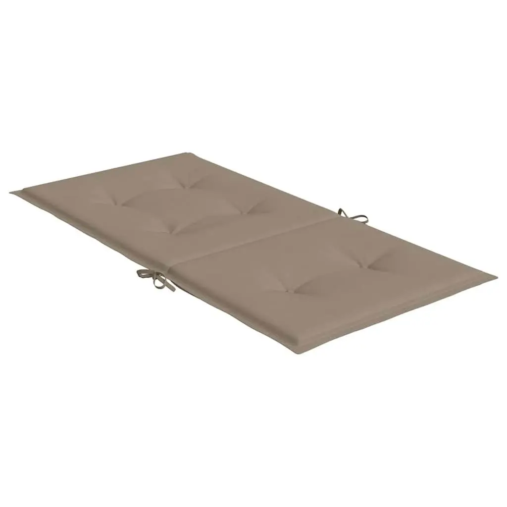 Lowback Chair Cushions Outdoor Garden Patio Seat Pad 100 x 50 x 3 cm Taupe 4 Piece Oxford Fabric