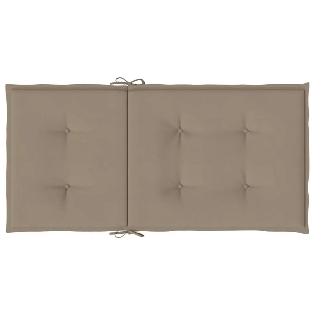 Lowback Chair Cushions Outdoor Garden Patio Seat Pad 100 x 50 x 3 cm Taupe 4 Piece Oxford Fabric
