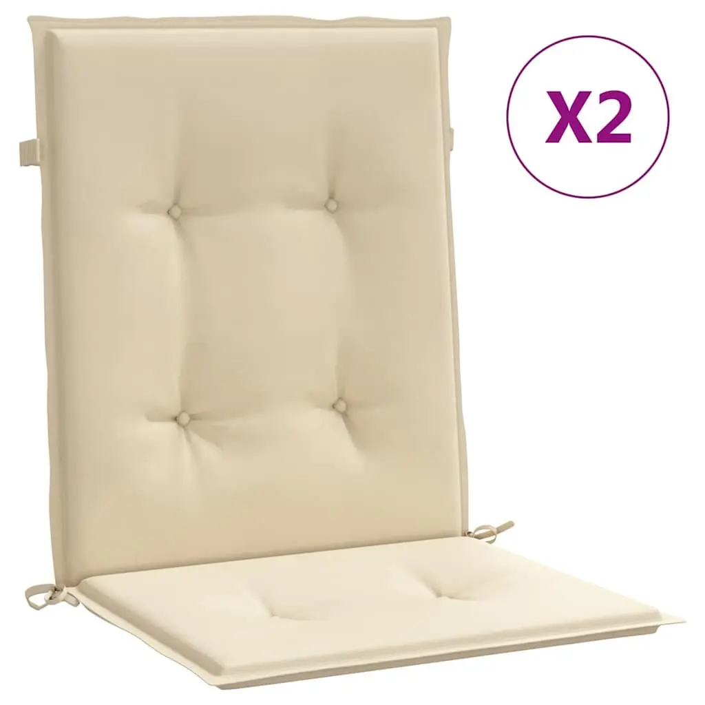 Garden Lowback Chair Cushions 2 Pack