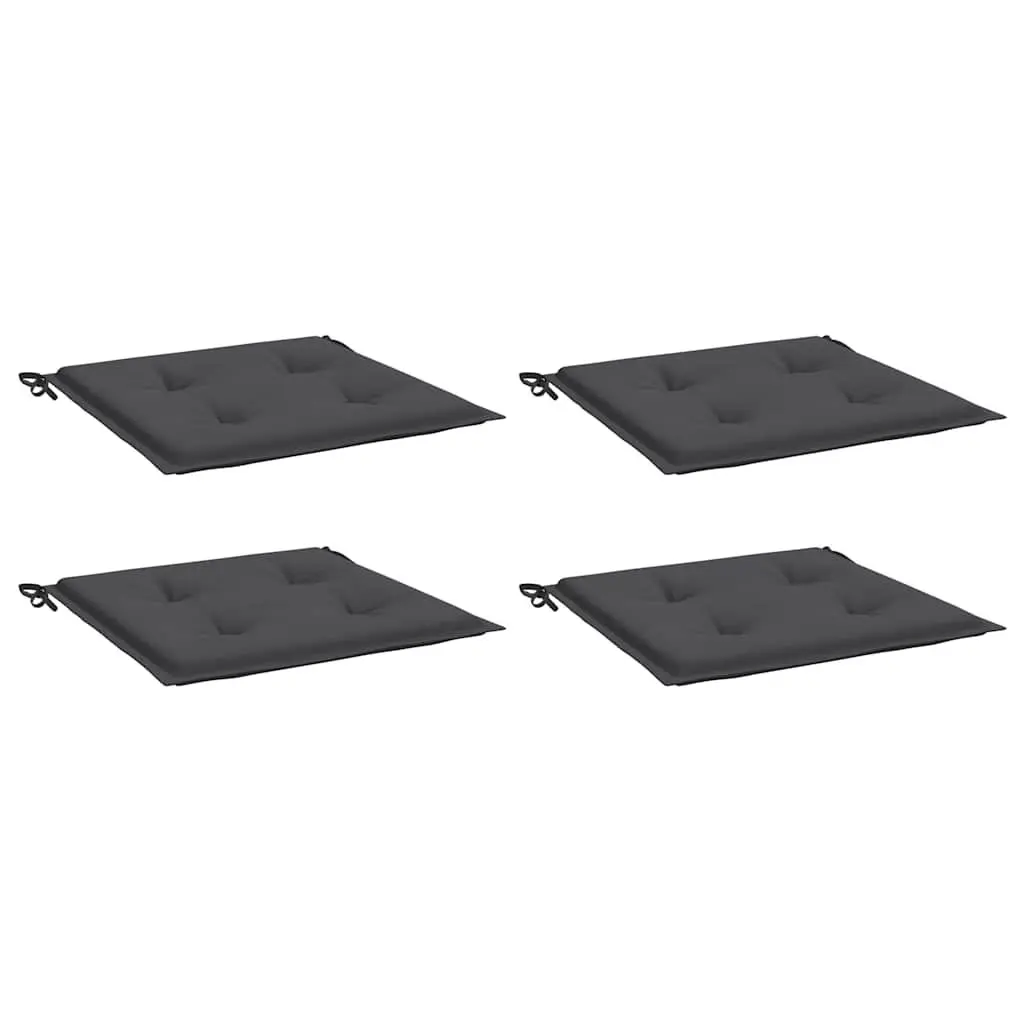 Garden Chair Cushions 4 Pack Outdoor Patio Seat Pad Anthracite Square Cushion