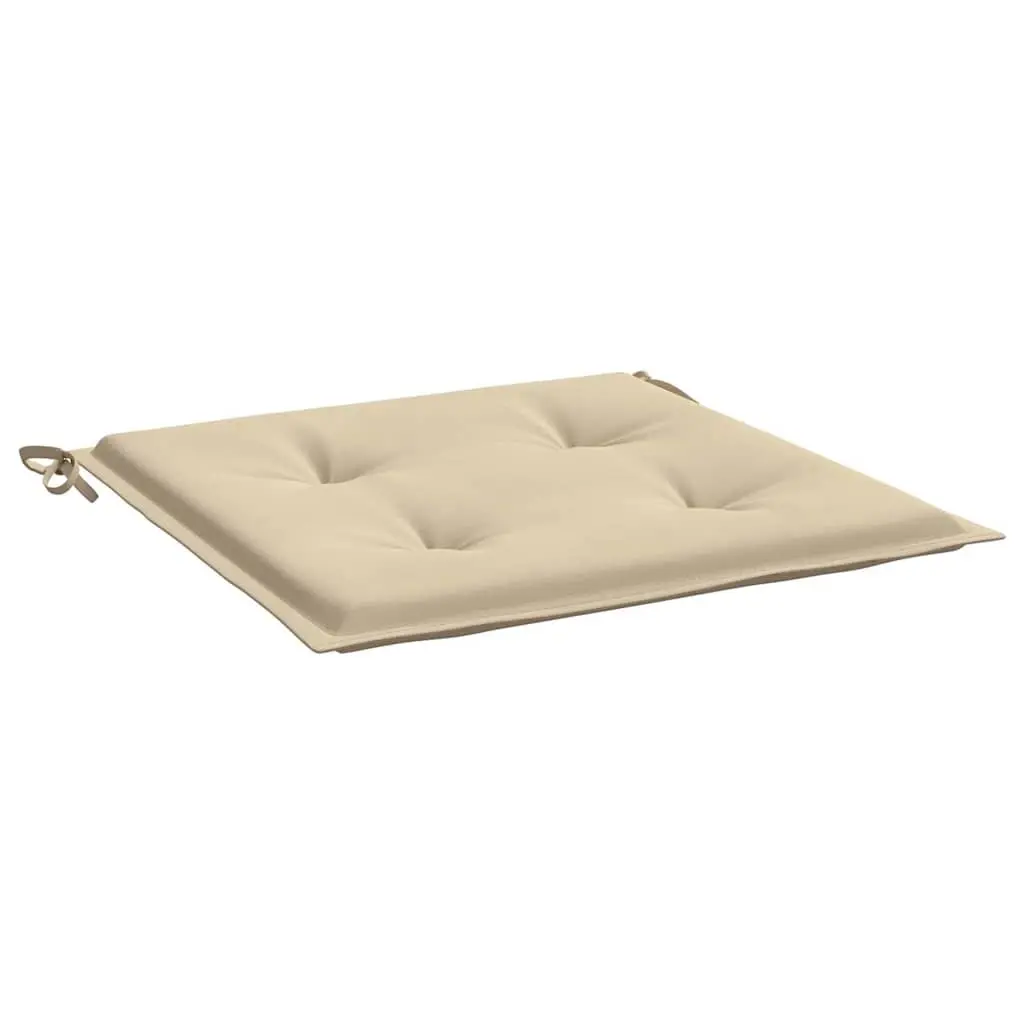 Outdoor Chair Cushions Set of 4 Beige 40x40x4 cm for Garden Patio Indoor Use