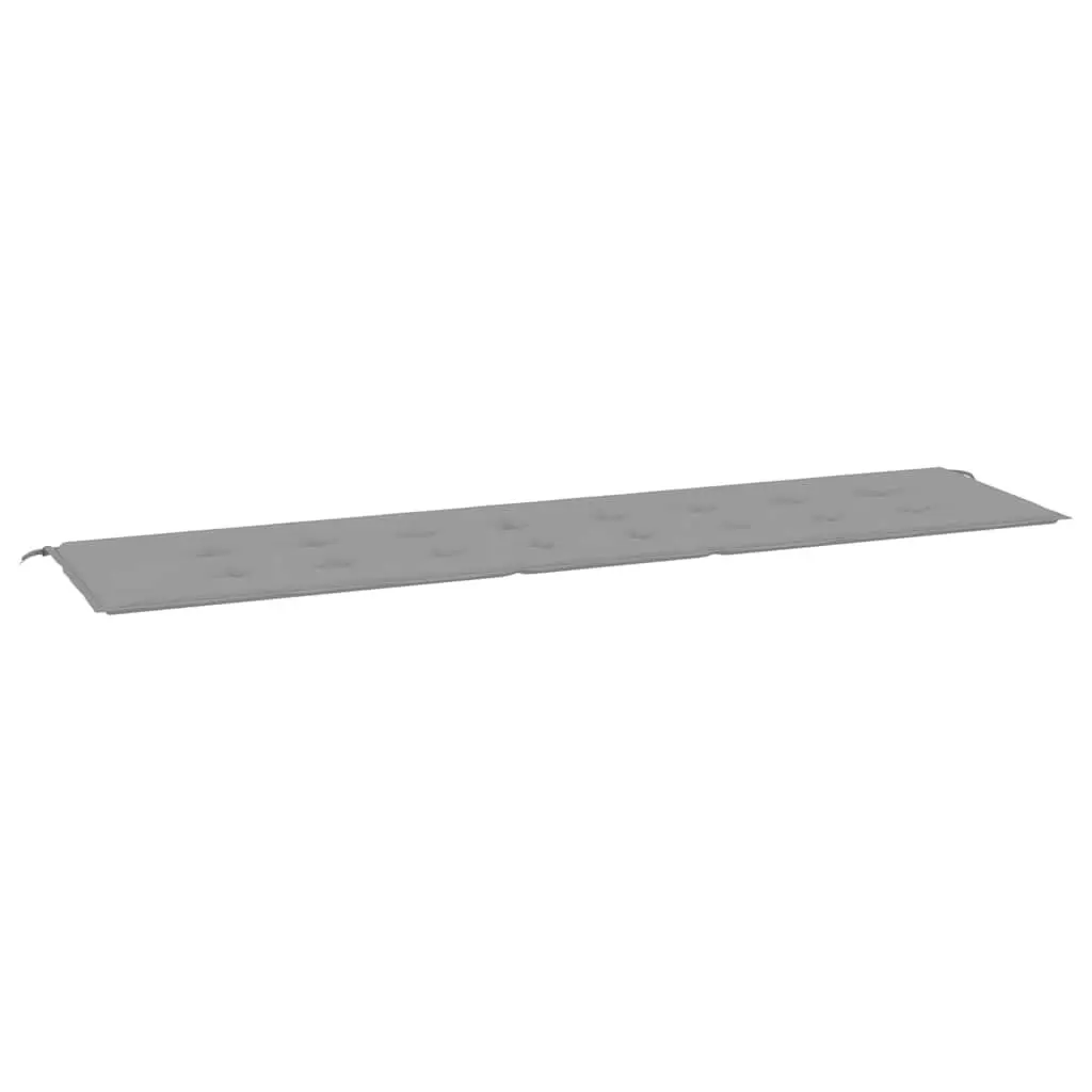 Garden Bench Cushion Grey 200x50x3cm Outdoor Patio Seating Pad Foam Filled
