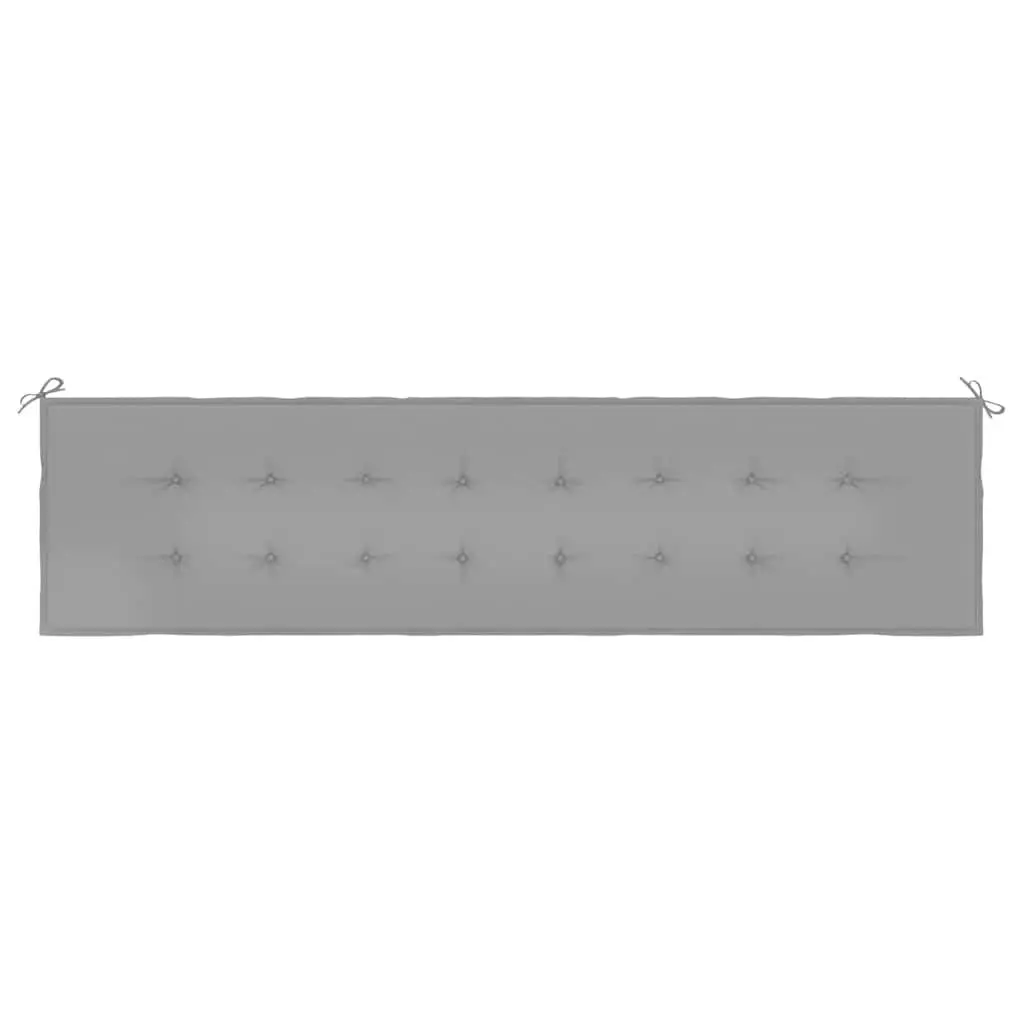 Garden Bench Cushion Grey 200x50x3cm Outdoor Patio Seating Pad Foam Filled