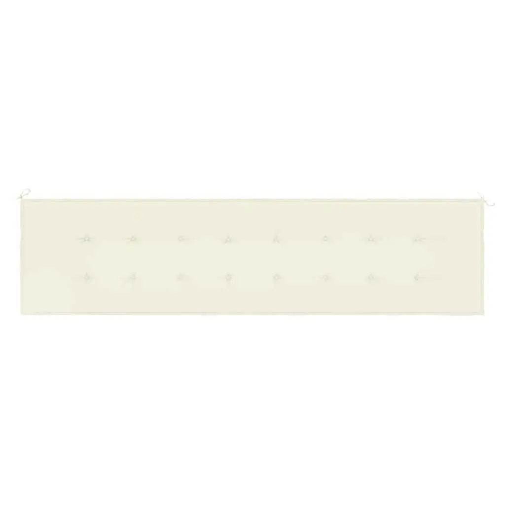 Garden Bench Cushion Outdoor Patio 200x50x3 cm Cream Oxford Fabric