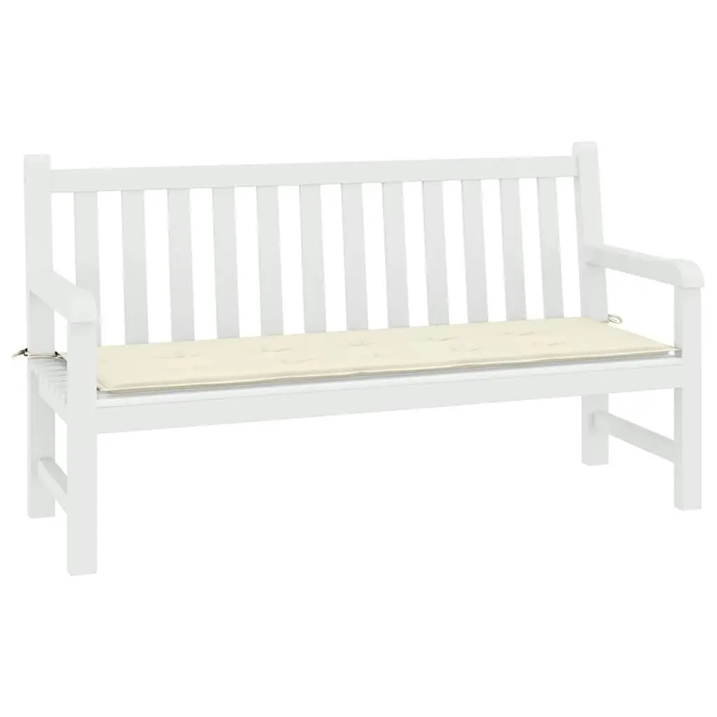 Garden Bench Cushion Outdoor Patio 200x50x3 cm Cream Oxford Fabric