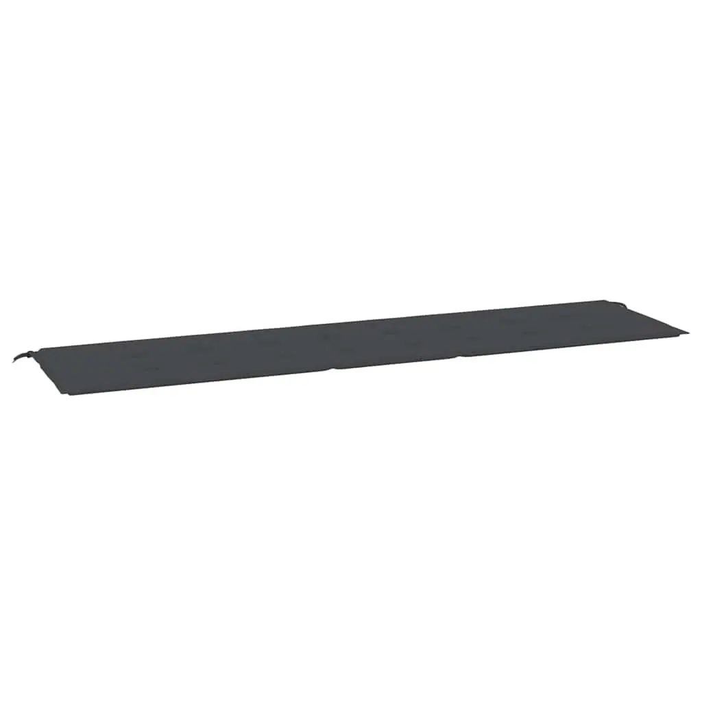 Garden Bench Cushion Black 200x50x3 cm Outdoor Patio Seat Pad Oxford Fabric