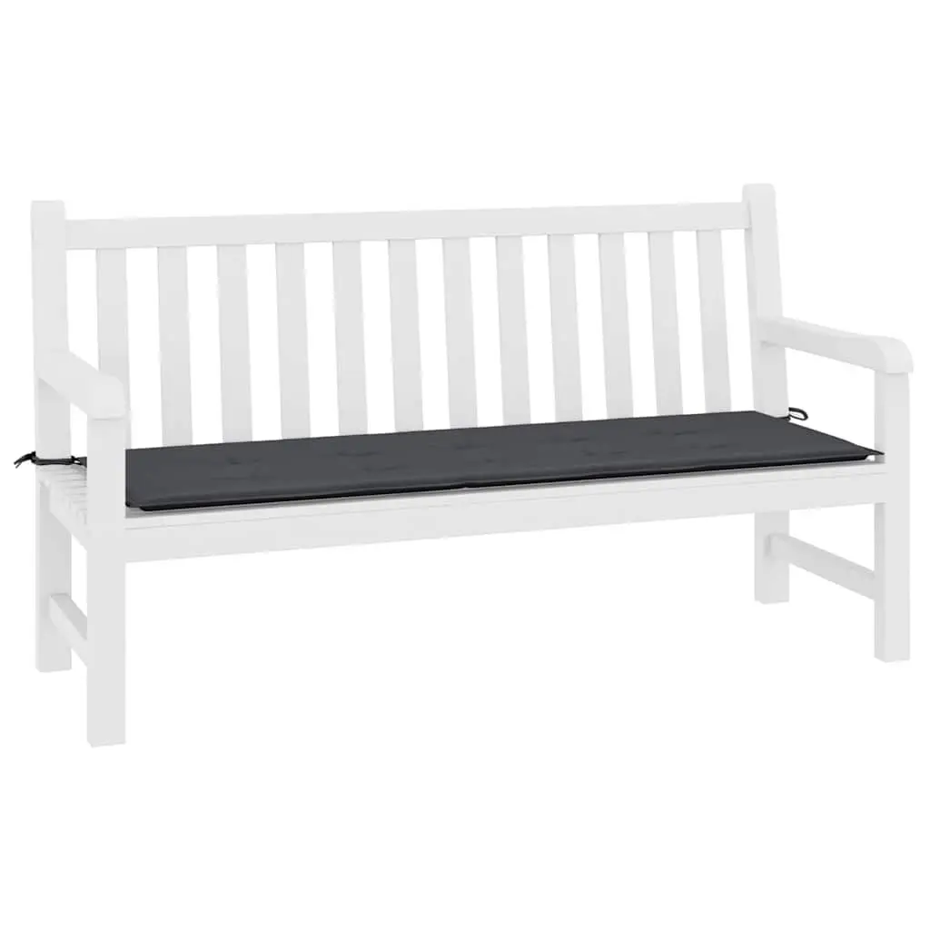 Garden Bench Cushion Black 200x50x3 cm Outdoor Patio Seat Pad Oxford Fabric