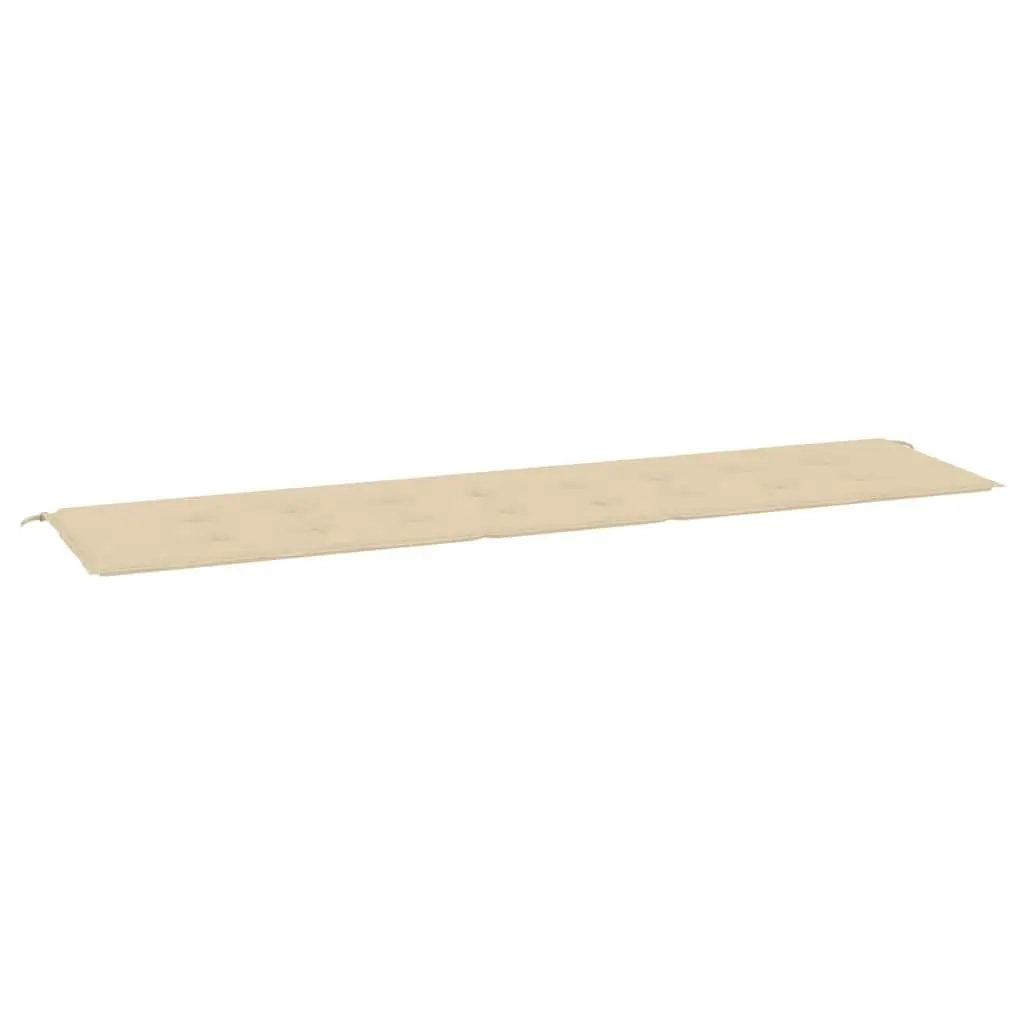 Garden Bench Cushion Outdoor Patio 200x50x3cm Water-Resistant Beige