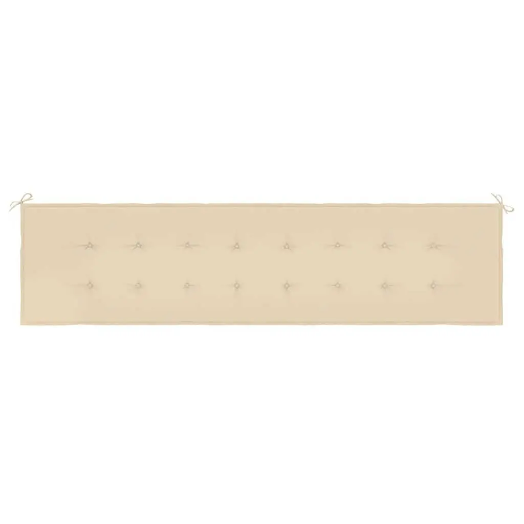 Garden Bench Cushion Outdoor Patio 200x50x3cm Water-Resistant Beige