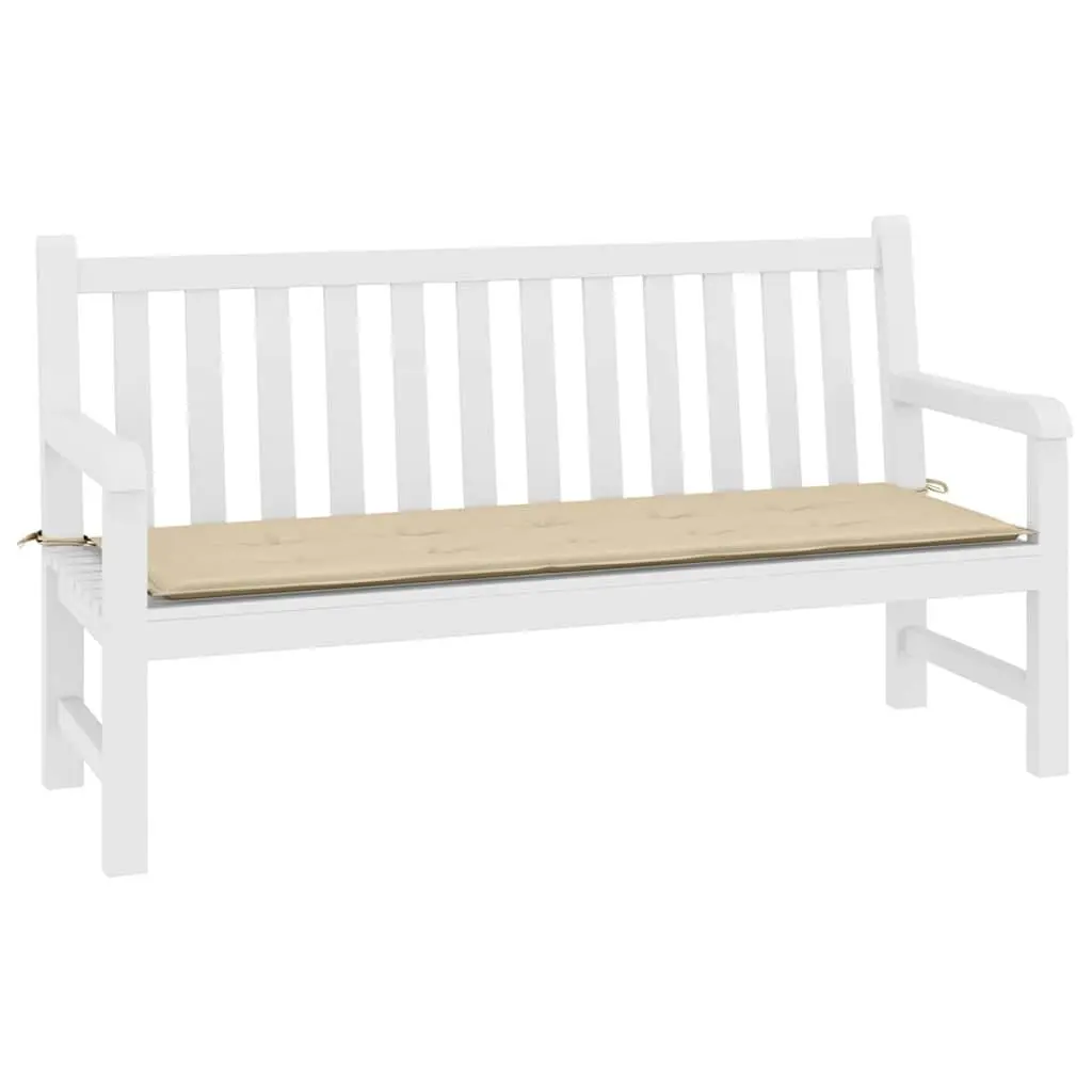 Garden Bench Cushion Outdoor Patio 200x50x3cm Water-Resistant Beige
