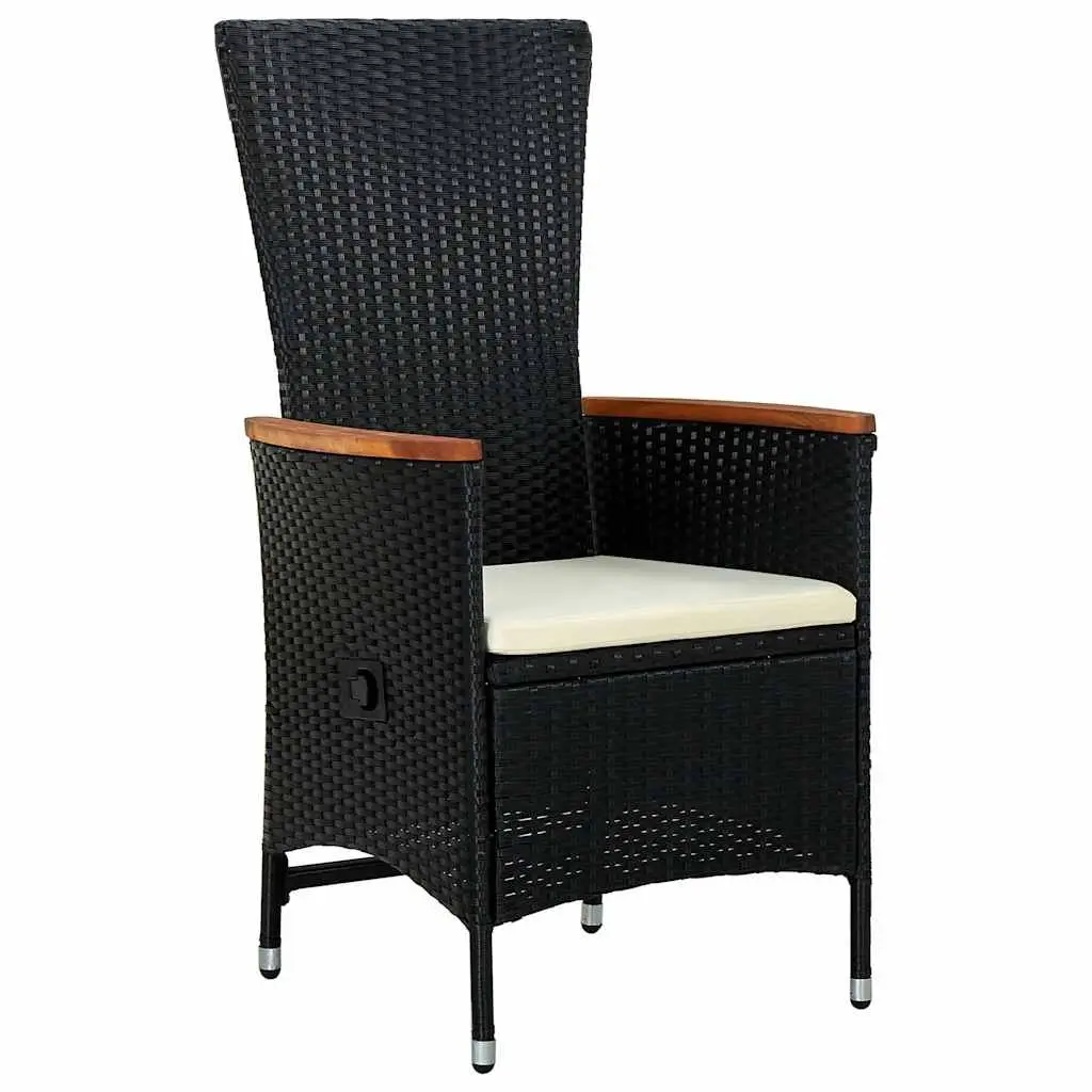 Outdoor Armchairs Set 2 Piece Garden Patio Seating Black