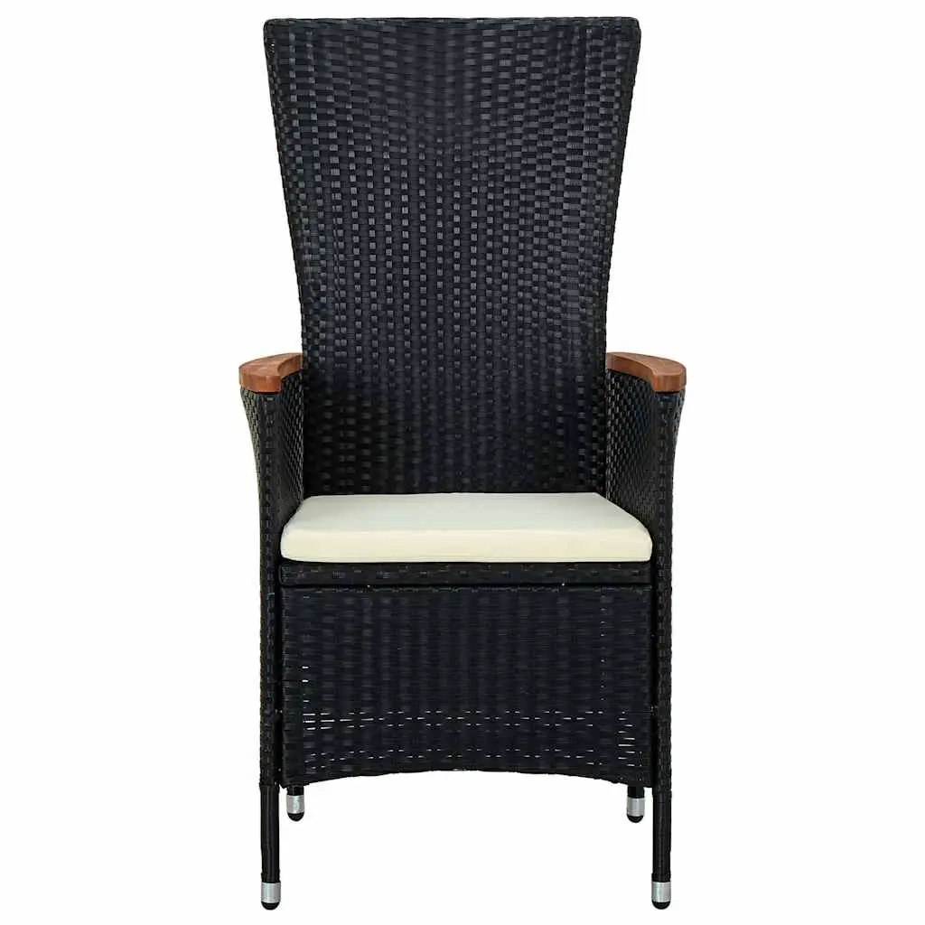 Outdoor Armchairs Set 2 Piece Garden Patio Seating Black