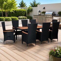 Detailed Specifications of 9 Piece Outdoor Dining Set