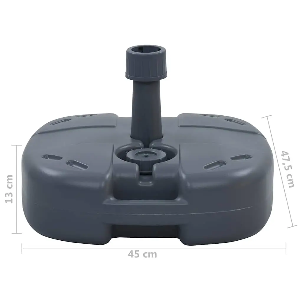 Portable Umbrella Base Grey Sand Water Filled Outdoor Parasol Stand Patio Garden